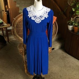 Karin Stevens Cute Blue & White Blue Dress